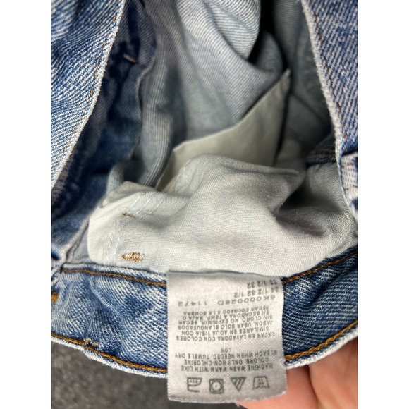 Rustler Jeans Mens 32x32 Blue Fits 32x27 Carpenter Denim Workwear Distressed - Picture 12 of 16